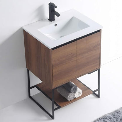 24" Inch Bathroom Vanity and Sink, Knob Free Design - Urbania Collection