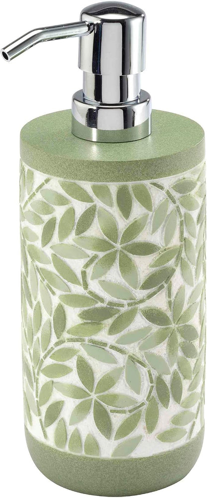 Avanti Linens - Bath Set, 2pc Countertop Accessories, Resin Toothbrush Holder & Lotion Pump (Stratford Collection, Green)