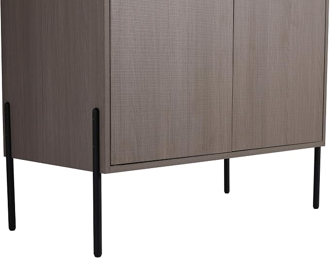 Crownpoint 36 Inch Bathroom Vanity with Sink, Black Sink, Gray Oak Finish, Full Assembly Required, Elegant Bathroom Vanities for Modern Homes