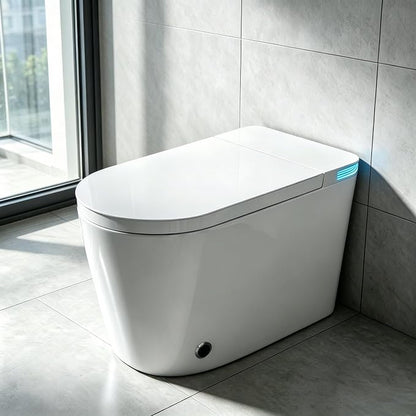 TOTTE Smart Toilet with Bidet Built-in, Auto Open/Close Lid, Auto Power 1000g MaP Flush, 1.28 GPF, One Piece Elongated Toilet with Instant Warm Water & Warm Air Dryer, Built-in Aroma
