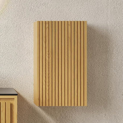 KEIKI Bathroom Wall Cabinet with Soft-Close Doors, Golden Oak | Premium Wood Medicine Cabinet, Narrow Storage Cabinet for Bathroom Kitchen Laundry Room