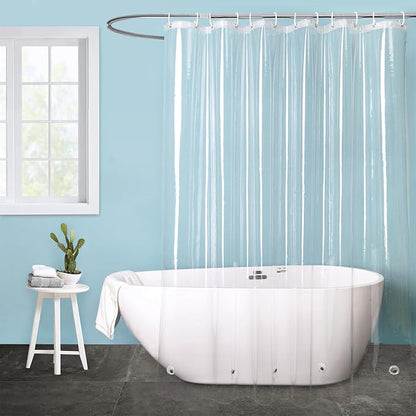 EurCross Clear Shower Curtain Liner 94 inches Long with 5 Magnet Weights, Waterproof Premium 9G PEVA Extra Long Plastic Shower Curtain Liner 72x94 inch