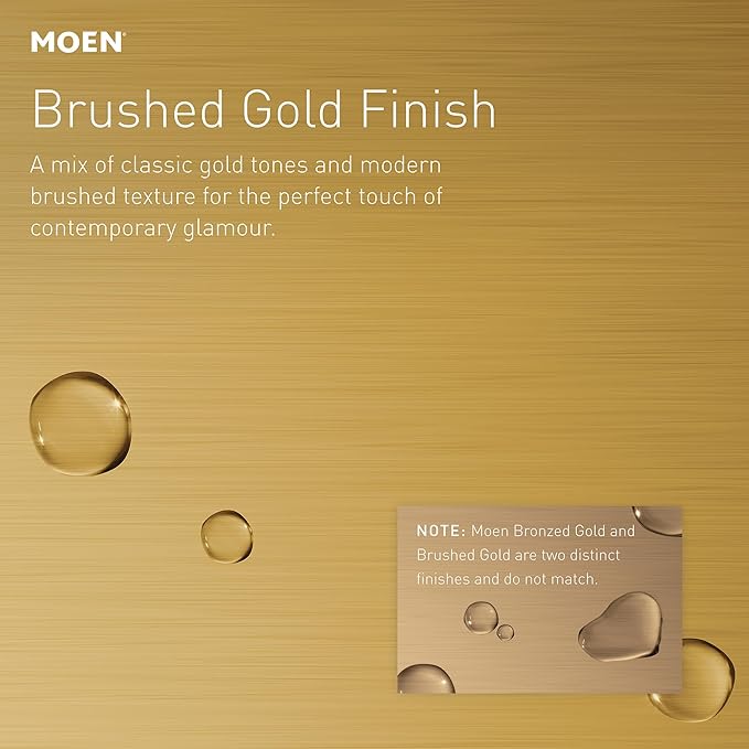 Moen T6906BG Voss Two-Handle Wall Mount Bathroom Faucet Trim Kit, Valve Required, Brushed Gold