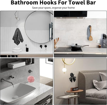 Newfun 8-Pieces 24 Inch Matte Black Bathroom Hardware Set | Bathroom Accessory Set, Includes 24" Adjustable Bath Towel Bar, Towel Rings Wall Mounted, Toilet Paper Holder, Towel Hooks