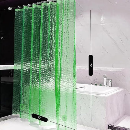 Shower Curtain Liner, 100% Waterproof EVA 3D Shower Curtains with 3 Duty Heavy Bottom Magnets and 12 Rust Proof Grommets, 72x72 Weighted Shower Liner for Shower Stall, Bathtubs