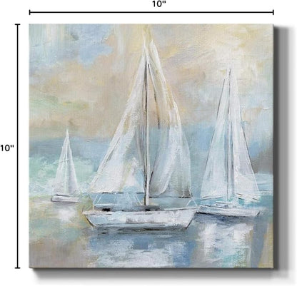 Renditions Gallery Sail Away Wall Art, Premium Gallery Wrapped Canvas Decor, Ready to Hang, 10 in H x 10 in W, Made in America Print