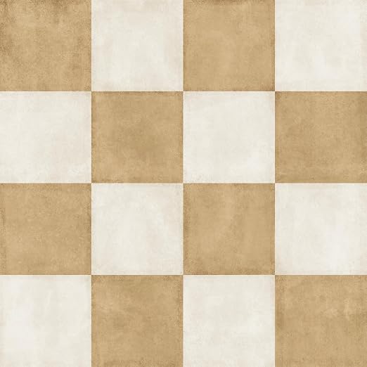 Peel and Stick Floor Tile, Checkered Vinyl Flooring Waterproof, Snap-proof DIY Flooring Tiles for Bathroom, Kitchen, Fireplace, Wall, Backsplash, No residue, 20 Tiles-7.87" Thin Version, Yellow