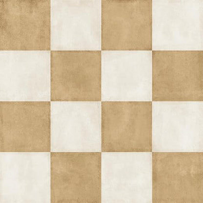 Peel and Stick Floor Tile, Checkered Vinyl Flooring Waterproof, Snap-proof DIY Flooring Tiles for Bathroom, Kitchen, Fireplace, Wall, Backsplash, No residue, 20 Tiles-7.87" Thin Version, Yellow