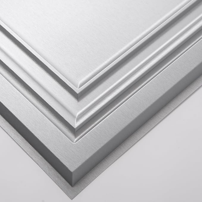 Art3d PVC Ceiling Tiles, 2'x2' Plastic Sheet in Argent Silver (12-Pack)
