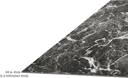 Nexus Self Adhesive Vinyl Floor Tiles, 20 Tiles - 12'' x 12'', Smoke Marble Peel & Stick, DIY Flooring for Kitchen, Dining Room, Bedrooms Bathrooms by Achim Home Decor, Dark Grey with White Vein