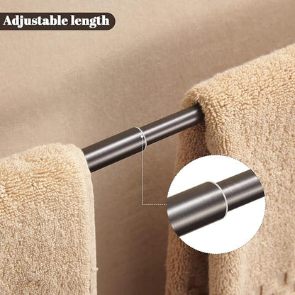 Bronze Bathroom Accessories, Oil Rubbed Bronze Bathroom Hardware Includes Toilet Paper Holder 15 to 24 Inch Towel Bar Towel Ring Robe Hook Wall Mount Hand Towel Holder Set 4 Pieces