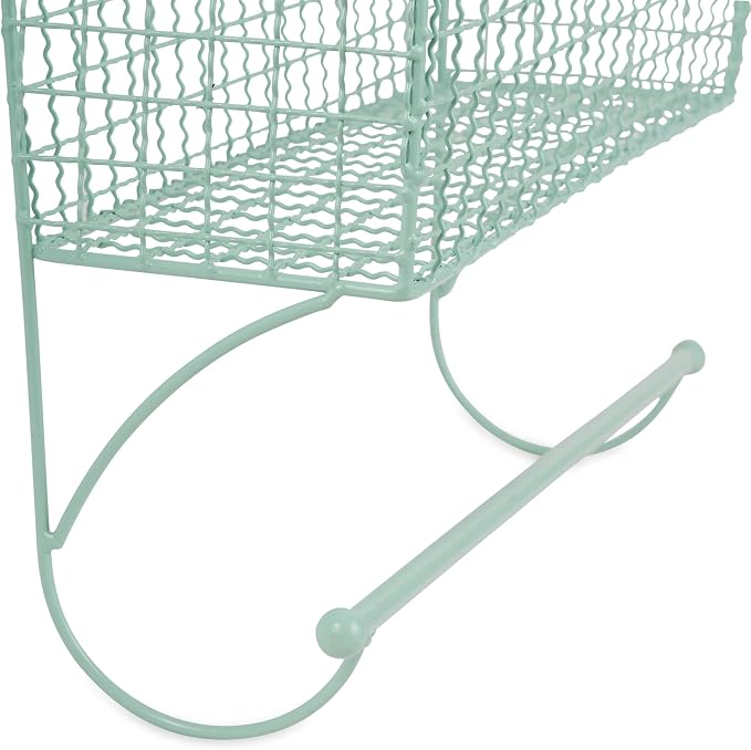 DII Rustic Bathroom Décor, Metal Storage, Large Towel Bar, Aqua