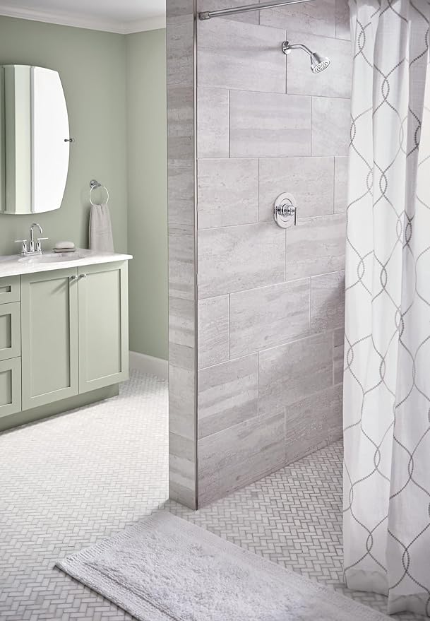 Moen Gibson Chrome Posi-Temp Pressure Balancing Eco-Performance Modern Shower Trim, Valve Required, T2902EP