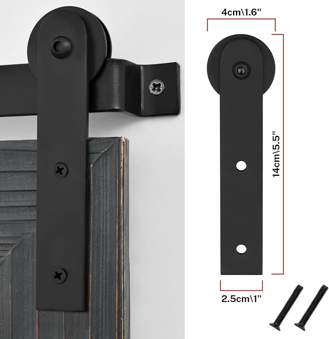 COGOOD Farmhouse Bathroom Mirrors for Over Sink - 22 x 30 Black | Rustic Barn Door Wood Framed Vanity Mirror for Entryway, Living Room, Bedroom, Dresser Wall Decor
