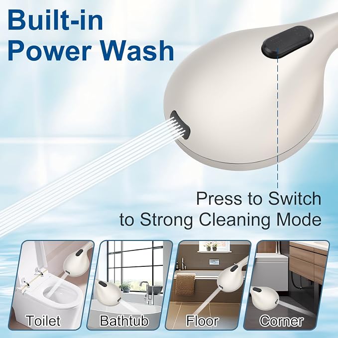 Shower Head with Handheld - Extra Long Hose and All Metal Holder, Low Flow | All Metal Holder and Long Hose, Multi Mode Adjustment High Pressure Showerhead Sprayer