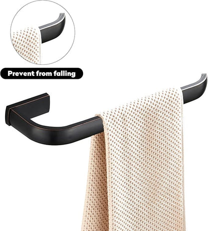 WINCASE Bronze Towel Holder, Hand Oil Rubbed Towel Bar, Brass Towel Rail Rack Ring Bathroom Accessories Wall Mounted