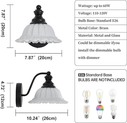 Vanity Light Black Wall Sconces Modern Bathroom Sconces