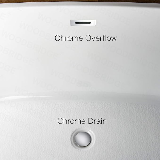 WOODBRIDGE B0006-C-Drain&O Bathtub, Chrome