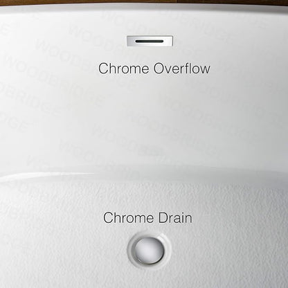 WOODBRIDGE B0006-C-Drain&O Bathtub, Chrome