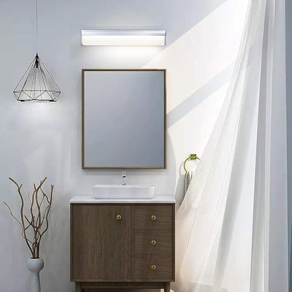 LED Bathroom Vanity Light Fixture Over Mirror 24.4 inch Modern Rectangle Finishing Bath Vanity Lighting Bar 4000K Daylight Wall Sconce (Chrome)
