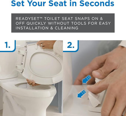 Gerber Viper Force Elongated Two-Piece Toilet, Soft-Close Seat, White | Strong flush clears the bowl every time | Seat lifts off in seconds for easy cleaning | Tool-free install kit included