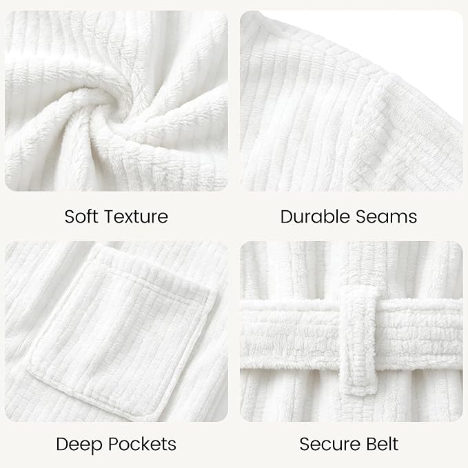 PJGGZ Hooded Bathrobes for Women, Soft Long Towel Robes for Women - Quick Dry yet Warm