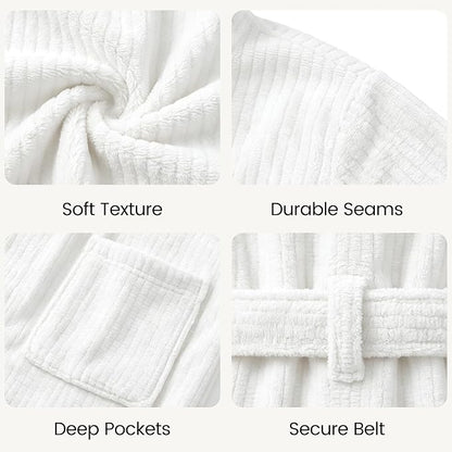 PJGGZ Hooded Bathrobes for Women, Soft Long Towel Robes for Women - Quick Dry yet Warm