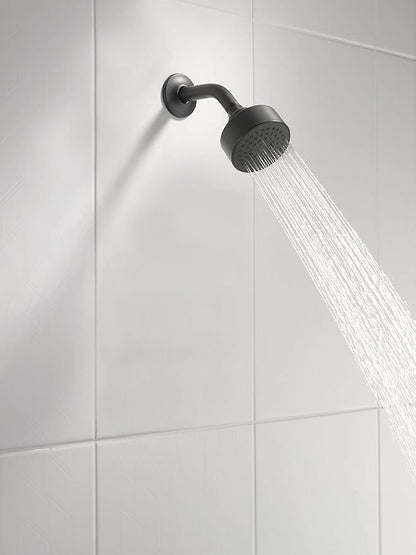 Delta Faucet Modern 3.5-inch Single-Spray Shower Head, Black Round Shower Head, High Pressure Shower Head, 1.75 GPM Flow Rate, Matte Black RP101842BL