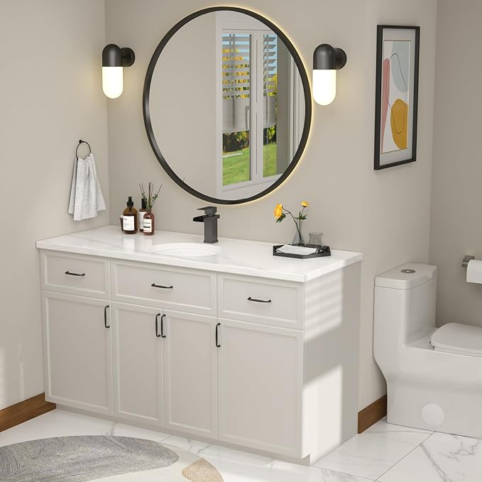Undermount Bathroom Sink 15''x13'' White Oval Porcelain Ceramic Under Counter Sink for Bathroom Vanity, Vanity Basin Lavatory Sink Vessel Small Bathroom Remodel and Replacement