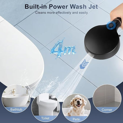 Filtered Shower Head with Handheld, High Pressure 7-Spd Showerhead | Shower Head with Stainless Hose,Water Softener Filter Beads for Hard Water,Remove Chlorine, Reduce Dry Itchy Skin