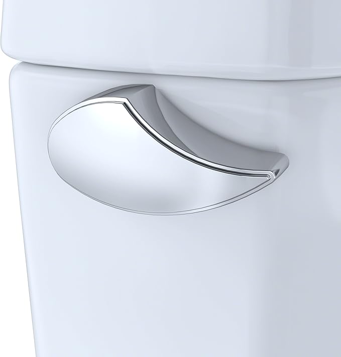 TOTO Drake Two-Piece Elongated 1.6 GPF Universal Height TORNADO FLUSH Toilet with CEFIONTECT, Cotton White - CST776CSFG#01