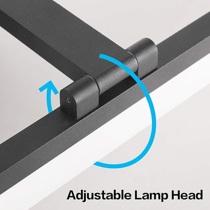 SOLFART 24 inch LED Modern Black Bathroom Vanity Lights Over Mirror Vanity Lighting Fixtures for Bath Matt Black Bathroom Light fixtures Bar