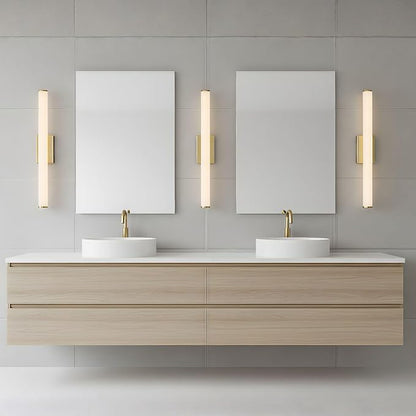 24 Inch Modern LED Vanity Light, Brushed Gold Bathroom Lighting Fixture, 3000K Warm White Light Bar for Mirror (22W, 1760Lumens, CRI>90, ETL Listed)