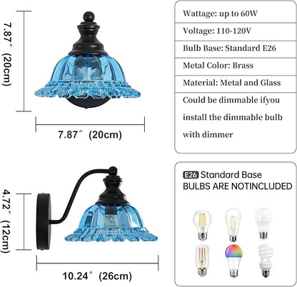 Vanity Light Black Wall Sconces Modern 1-Light Bathroom Sconces