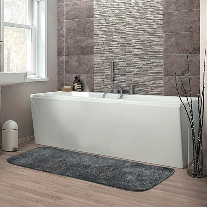 Garland Rug Traditional Bath Rug, 22-Inch by 60-Inch, Dark Gray