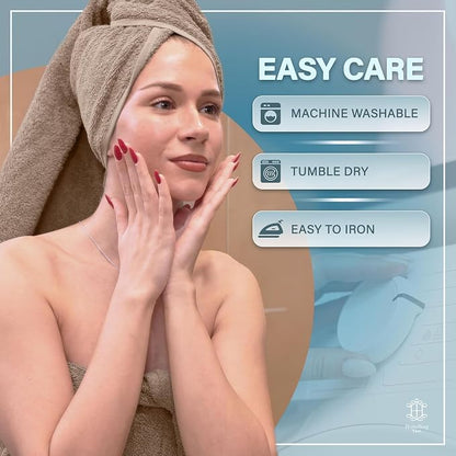 Luxe 2-Piece Bath Towel Set – Large Soft Cotton Towels, Absorbent, Durable & Skin-Friendly, Machine Washable, 27 x 54 in (Sand)