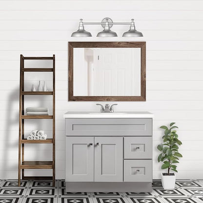 Design House Brookings Bathroom Vanity, 36", Gray | Adjustable Hinges, Freestanding, Contemporary/Modern, Wood, Bath, 587097