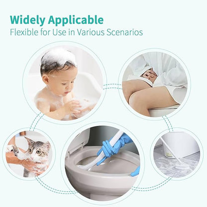 BARROCK Bathroom Hand Held Bidet Sprayer for Toilet Handheld Shattaf Spray Head Attachment Replacement, Adjustable Water Pressure for Feminine, Pets and Baby Diaper Washing, Matte Black