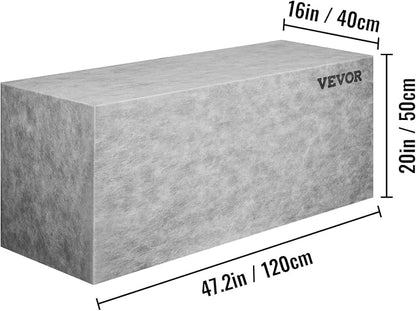 VEVOR Tile Shower Seat, 47.2" x 16" x 20" Ready to Tile Shower Seat, Factory Waterproof & 100% Leak Proof Tileable Shower Corner Seat, 440 lbs Load-Bearing Rectangular Board Shower Bench, Grey