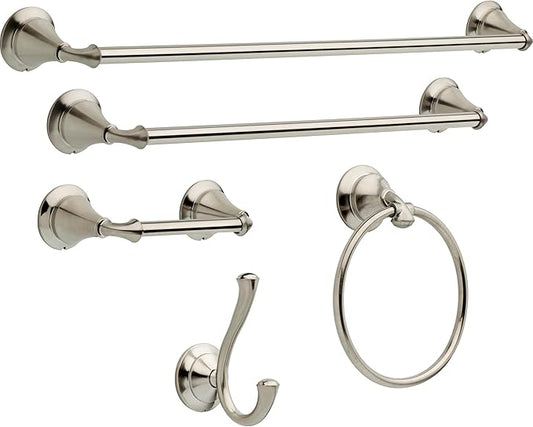 DELTA FAUCET 79424-SS Linden 24 in. Wall Mount Towel Bar Bath Hardware Accessory in Stainless Steel
