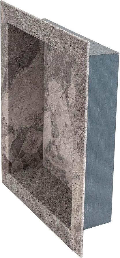 Palisade 17.5 in x 15.5 in Vinyl Shower Niche Silver Lake | Waterproof Shower Insert