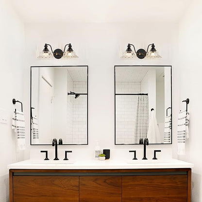 Farmhouse Bathroom Light Fixtures Black Vanity Lights for Bathroom 2 Light Vanity Light Fixtures