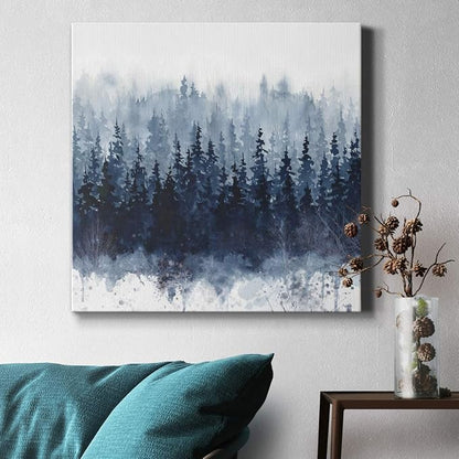 Renditions Gallery Indigo Forest Wall Art, Premium Gallery Wrapped Canvas Decor, Ready to Hang, 32 in H x 32 in W, Made in America Print