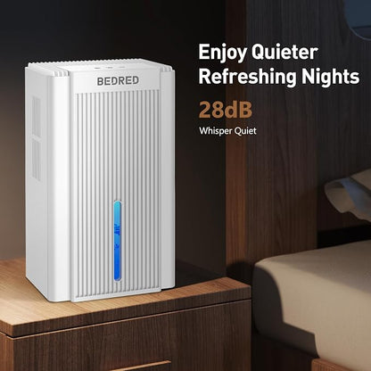 Dehumidifier, 95OZ Dehumidifier for Home 1000 sq ft - Quiet with Auto Shut Off & Relaxing 7 Color Ambient Light, Ideal for Livingroom, Bedroom, Basement (White)