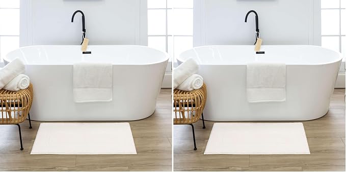 Mohawk Home Prestige Casual Solid White 2' X 3' 4" Bath Mat Perfect for Bathroom (Pack of 2)