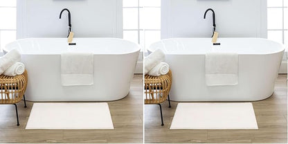Mohawk Home Prestige Casual Solid White 2' X 3' 4" Bath Mat Perfect for Bathroom (Pack of 2)