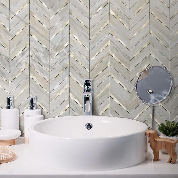 DICOFUN 10-Sheet Beige Slate Peel and Stick Backsplash, Faxu Stone PVC Stick on Backsplash Wall Tiles for Kitchen and Bathroom