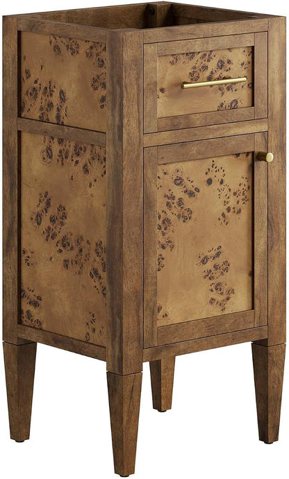 Modway EEI-6136-BRN Elysian 18" Wood Bathroom Vanity Cabinet (Sink Basin Not Included), Brown
