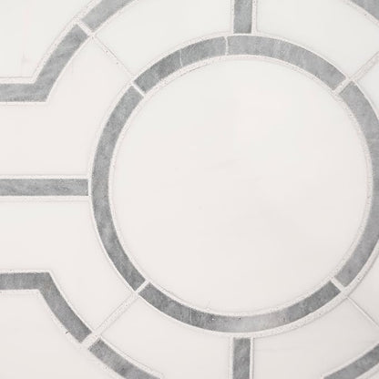 MSI Bianco Dolomite 10 in. x 10 in. Regency Polished Marble Tile for Kitchen Backsplash, Floor Tile, Wall Tile for Bathroom, Shower Wall Tile, Mesh Mounted Mosaic Tile