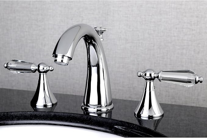 Aqua Eden KS2971WLL 8 in. Widespread Bathroom Faucet, Polished Chrome